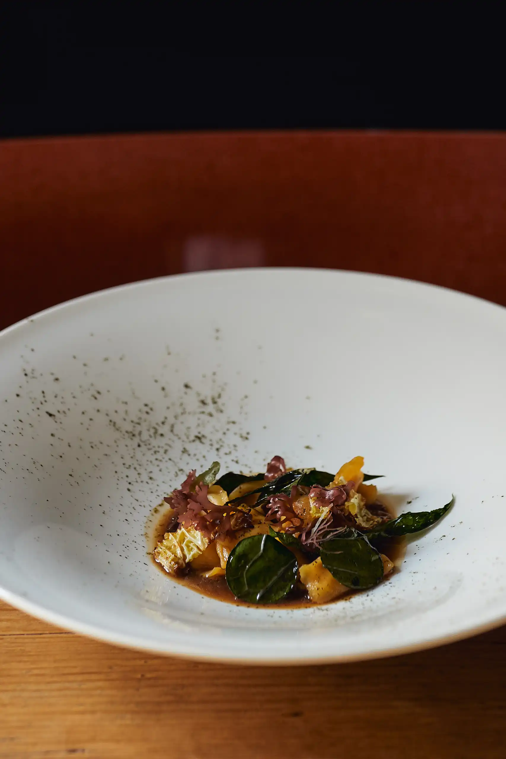 piatto gourmet con ravioli