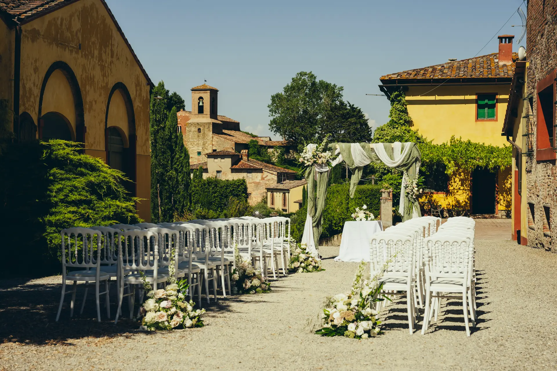 wedding ceremony set
