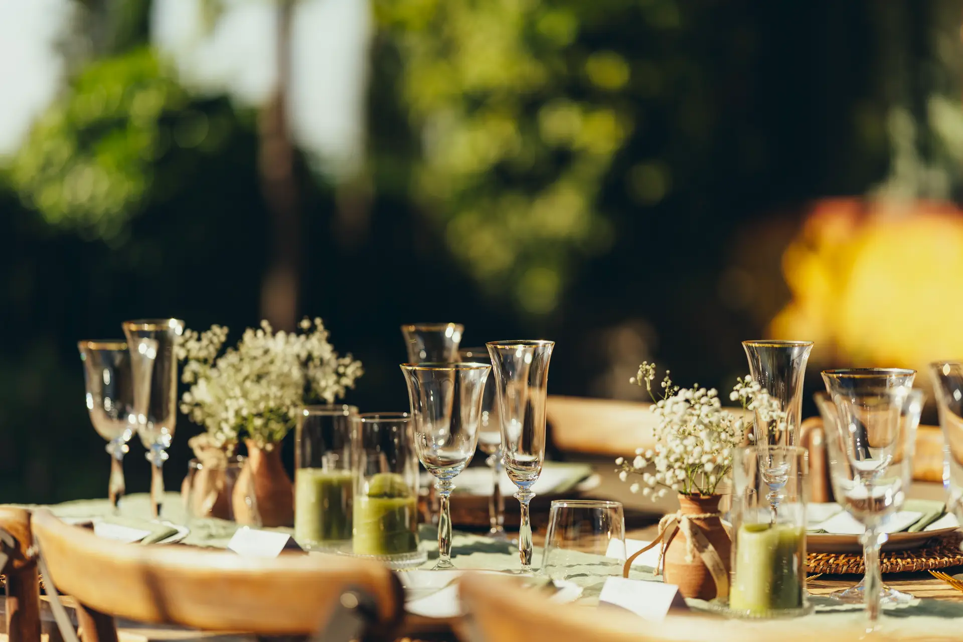 wedding table set