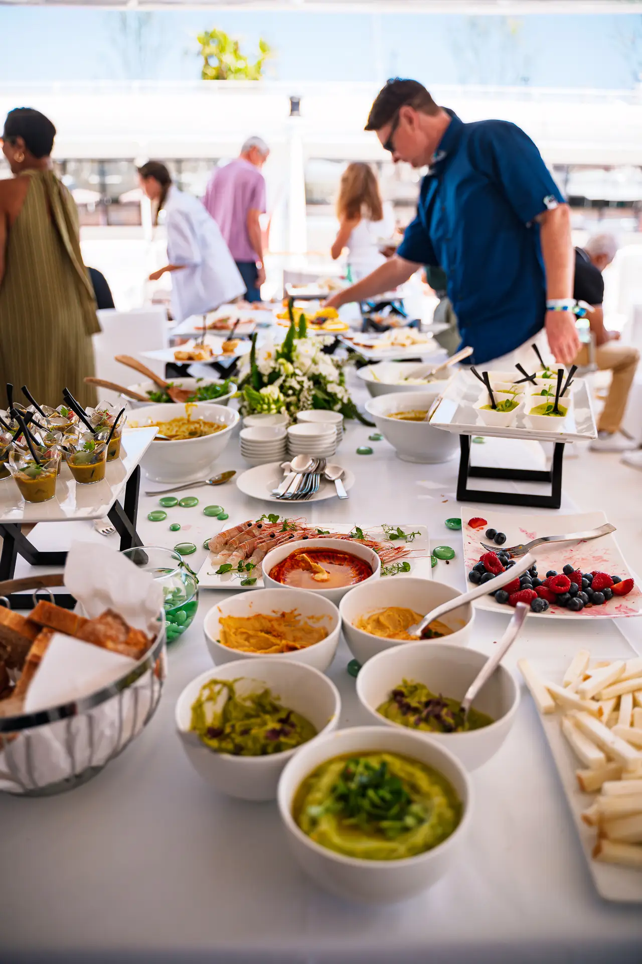 table set for private event